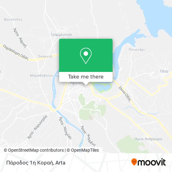Πάροδος 1η Κοραή map