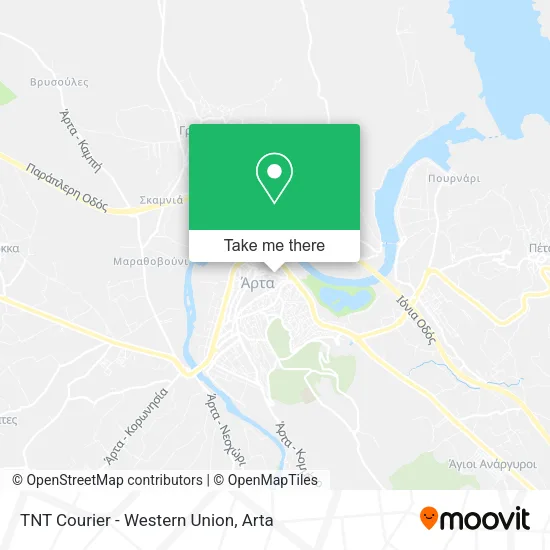 TNT Courier - Western Union map
