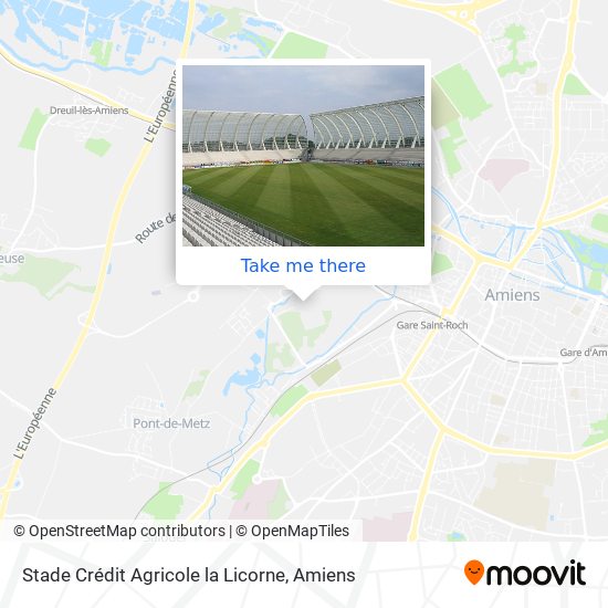 Stade Crédit Agricole la Licorne map