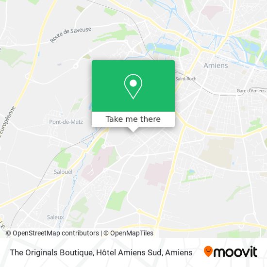 The Originals Boutique, Hôtel Amiens Sud map