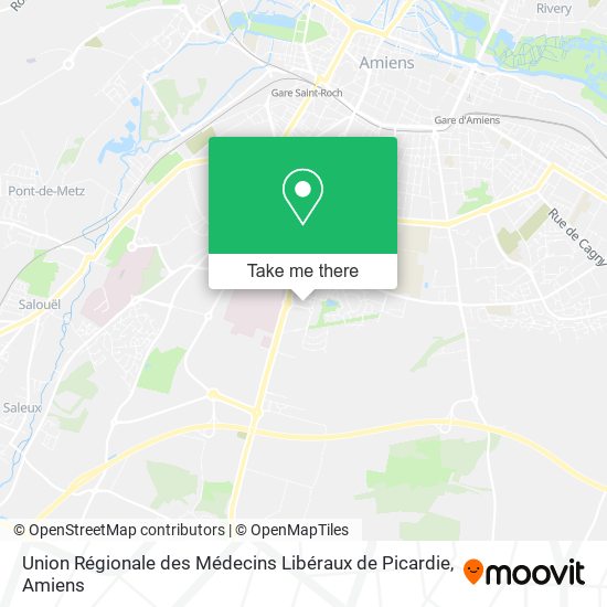 Mapa Union Régionale des Médecins Libéraux de Picardie