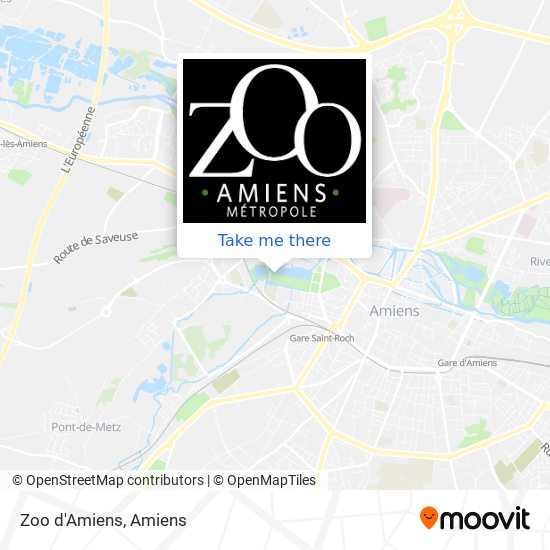 Mapa Zoo d'Amiens