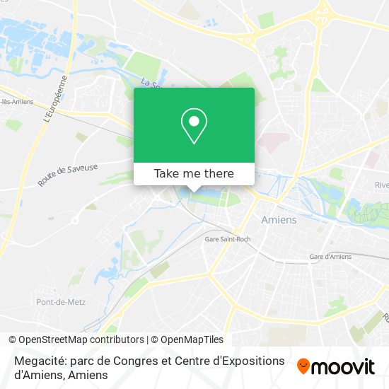 Mapa Megacité:   parc de Congres et Centre d'Expositions d'Amiens