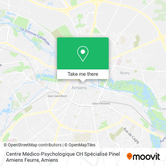 Mapa Centre Médico-Psychologique CH Spécialisé Pinel Amiens Feurre