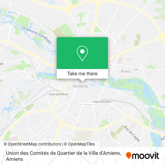 Mapa Union des Comités de Quartier de la Ville d'Amiens