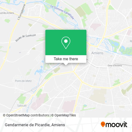 Mapa Gendarmerie de Picardie