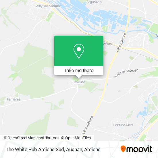 The White Pub Amiens Sud, Auchan map