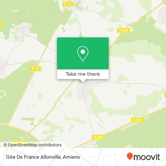 Gite De France Allonville map