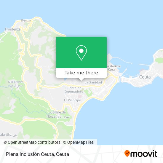 Plena Inclusión Ceuta map