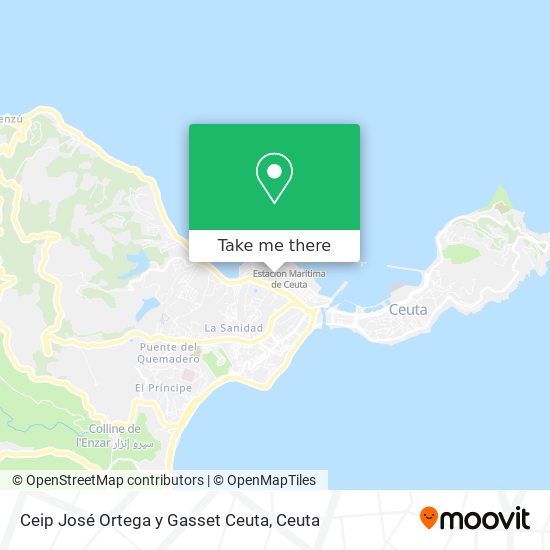 Ceip José Ortega y Gasset Ceuta map