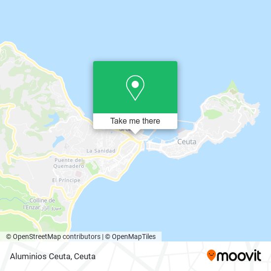 Aluminios Ceuta map