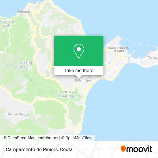 Campamento de Piniers map