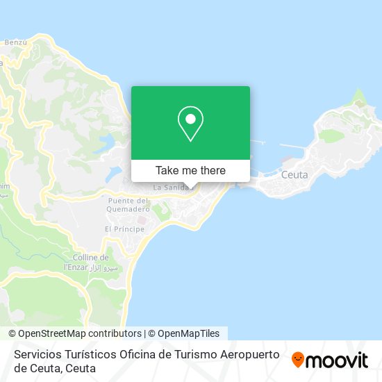 Servicios Turísticos Oficina de Turismo Aeropuerto de Ceuta map