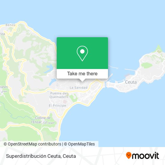 Superdistribución Ceuta map