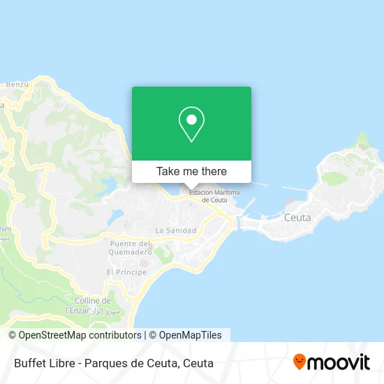 Buffet Libre - Parques de Ceuta map