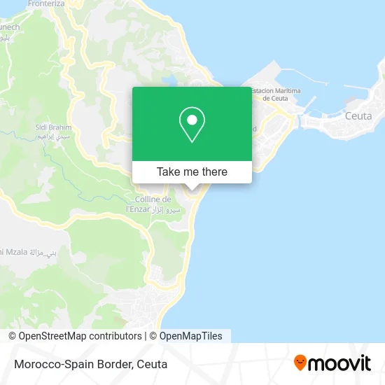 Morocco-Spain Border map