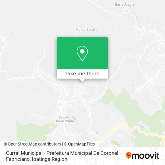 Curral Municipal - Prefeitura Municipal De Coronel Fabriciano map