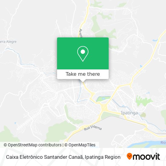 Caixa Eletrônico Santander Canaã map