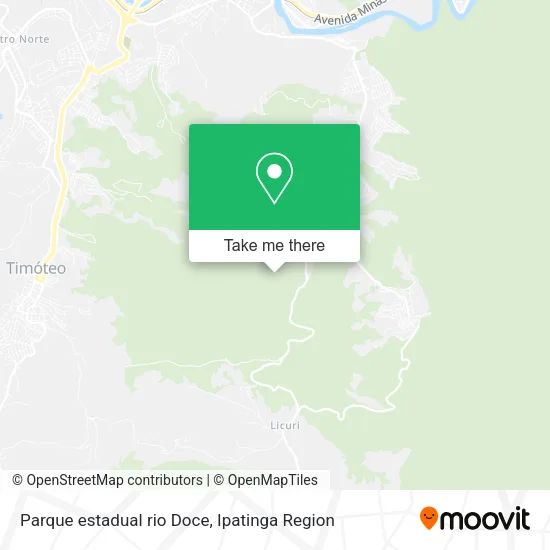 Parque estadual rio Doce map