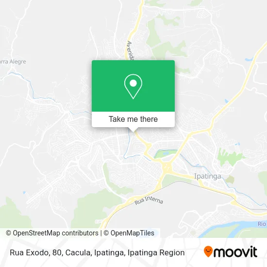 Rua Exodo, 80, Cacula, Ipatinga map