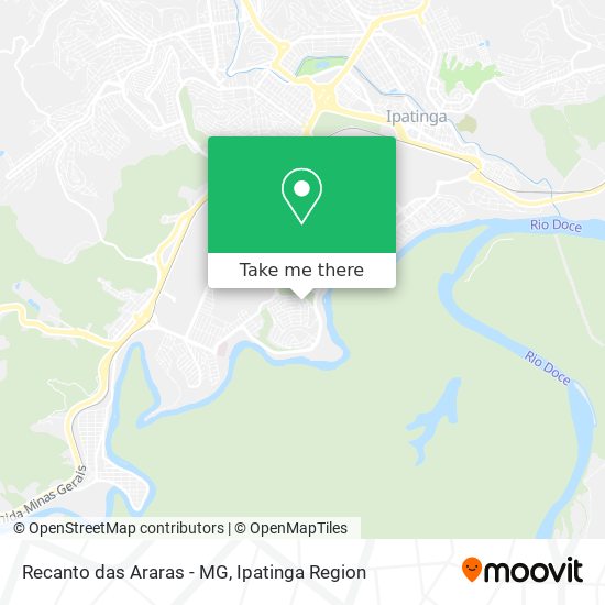 Recanto das Araras - MG map