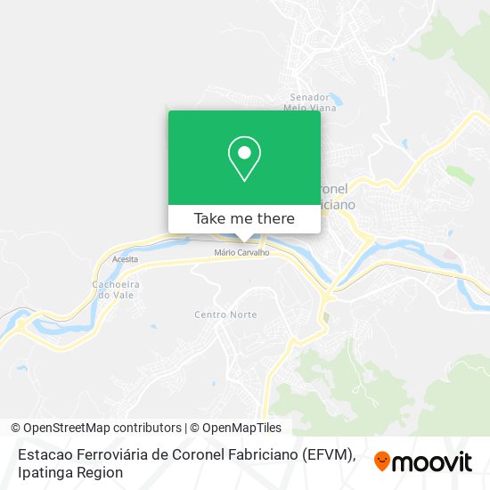 Mapa Estacao Ferroviária de Coronel Fabriciano (EFVM)