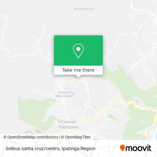 ônibus santa cruz/centro map