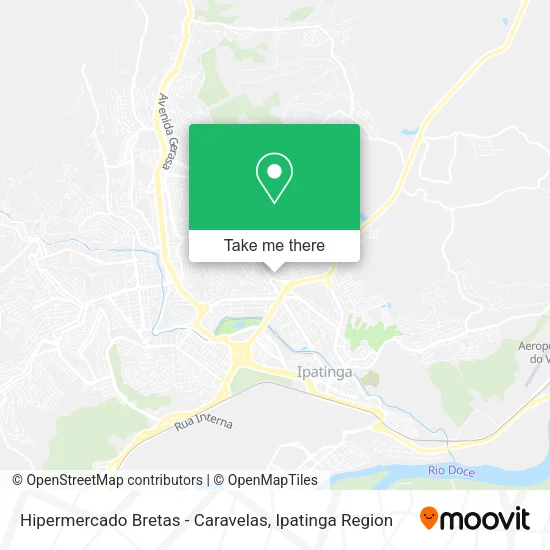 Hipermercado Bretas - Caravelas map