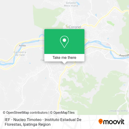 IEF - Nucleo Timoteo - Instituto Estadual De Florestas map