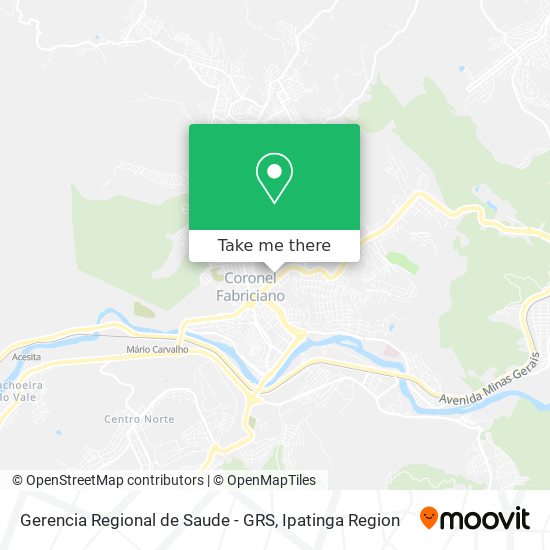 Mapa Gerencia Regional de Saude - GRS