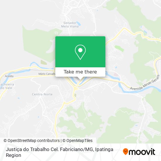 Justiça do Trabalho Cel. Fabriciano / MG map