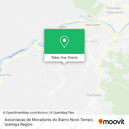 Mapa Associacao de Moradores do Bairro Novo Tempo