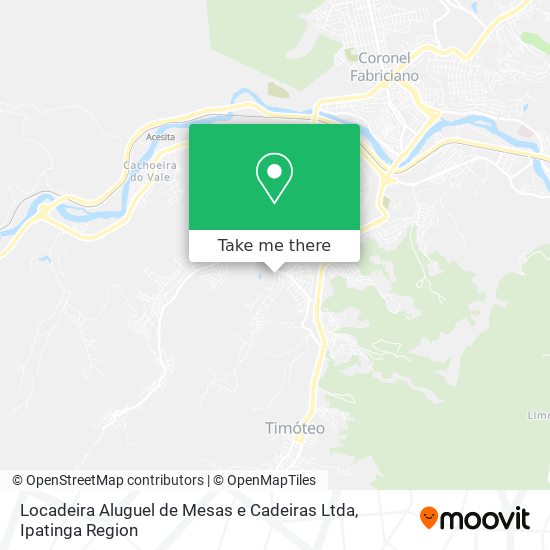 Locadeira Aluguel de Mesas e Cadeiras Ltda map