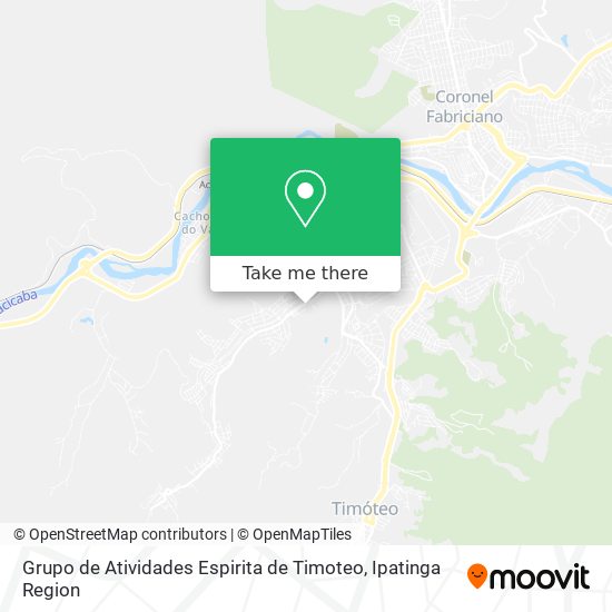 Grupo de Atividades Espirita de Timoteo map