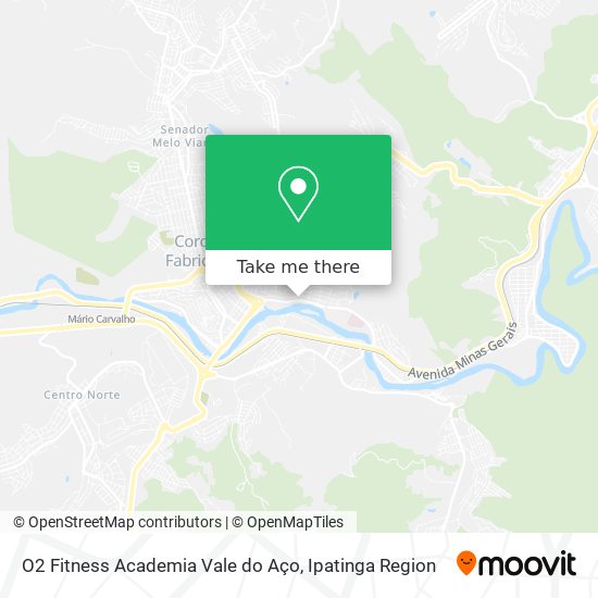 O2 Fitness Academia Vale do Aço map