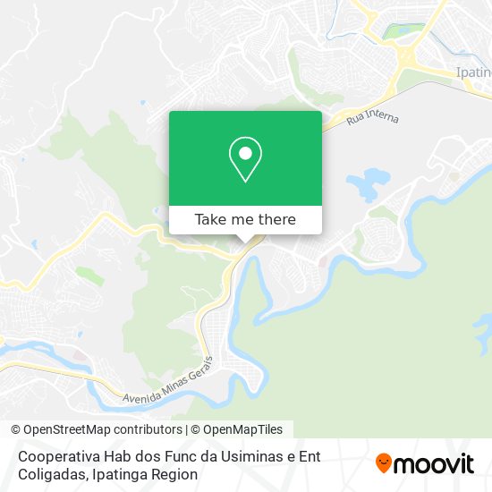 Cooperativa Hab dos Func da Usiminas e Ent Coligadas map