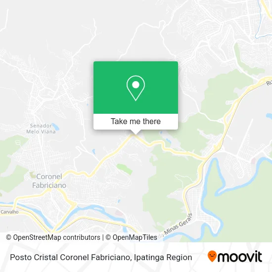 Posto Cristal Coronel Fabriciano map