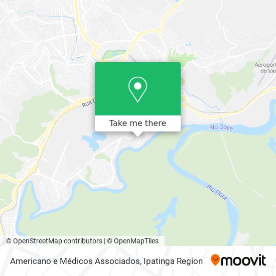 Americano e Médicos Associados map