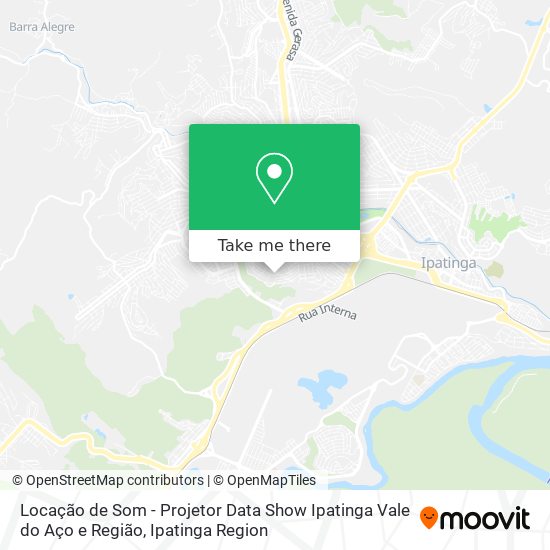 Locação de Som - Projetor Data Show Ipatinga Vale do Aço e Região map