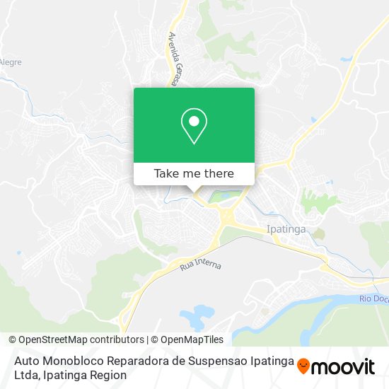 Mapa Auto Monobloco Reparadora de Suspensao Ipatinga Ltda