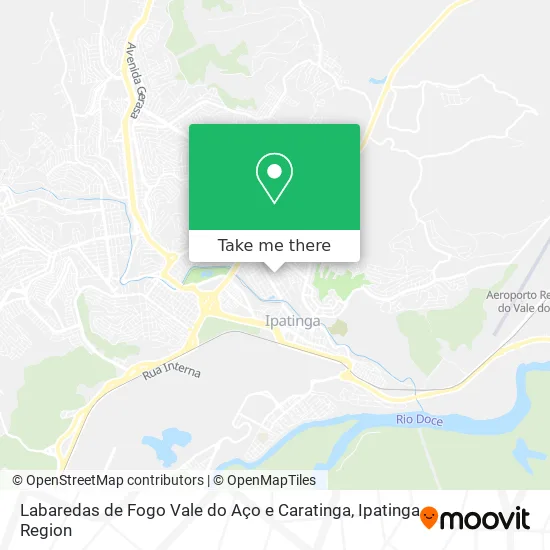 Labaredas de Fogo Vale do Aço e Caratinga map