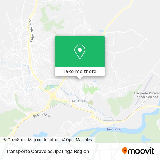 Transporte Caravelas map