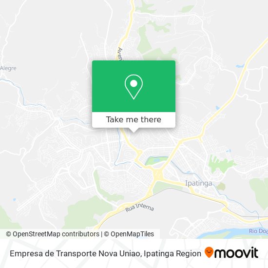 Mapa Empresa de Transporte Nova Uniao