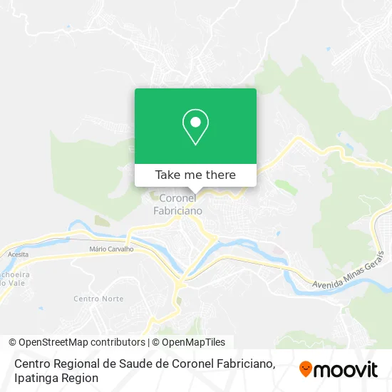 Centro Regional de Saude de Coronel Fabriciano map