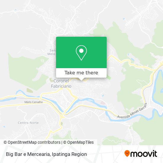 Mapa Big Bar e Mercearia