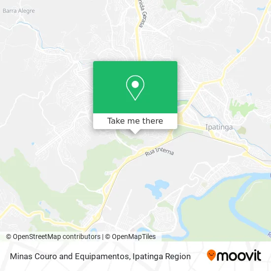 Minas Couro and Equipamentos map