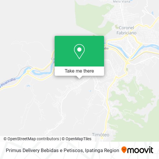 Mapa Primus Delivery Bebidas e Petiscos