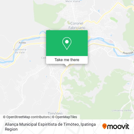 Aliança Municipal Espiritista de Timóteo map