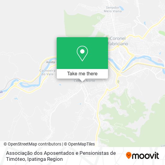 Associação dos Aposentados e Pensionistas de Timóteo map