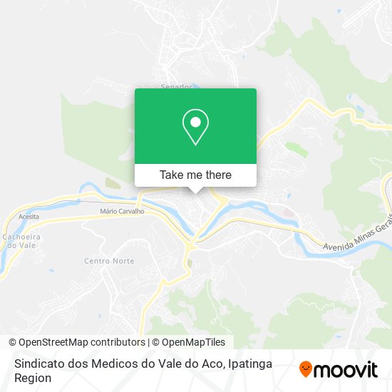 Mapa Sindicato dos Medicos do Vale do Aco